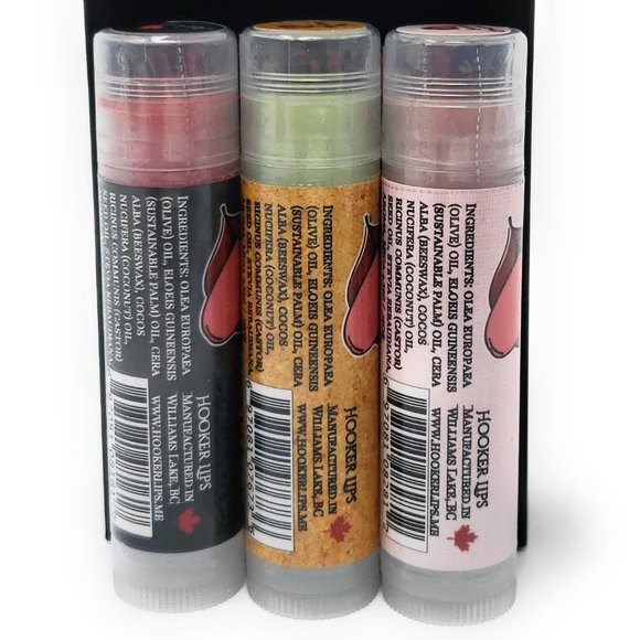 Hooker Lips Luxury Lip Balm Apple Pie, Key Lime Pie & Sweet Cherry Pie 3 Pack - Picture 2 of 3